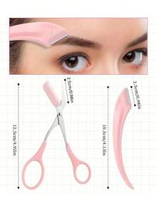 Set Gunting dan Sisir Alis Unisex, Alat Perawatan Alis, Sempurna untuk Memangkas dan Mengatur Panjang Alis, Alat Kecantikan Rumahan, Termasuk Sisir Mini dan Pinset, Pemangkasan Rambut Wajah, Gunting Rambut, Produk Perawatan Rambut - A - View 8