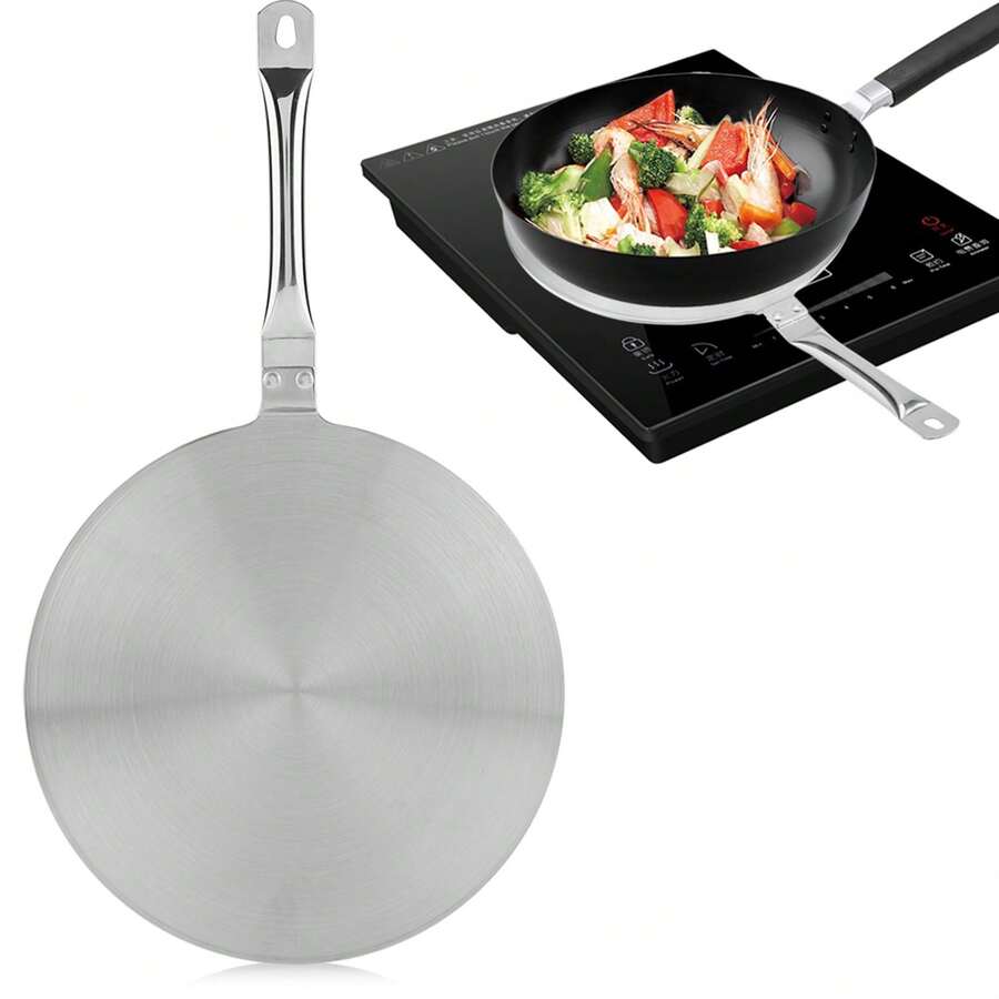 20cm Stainless Steel Heat Diffuser Plate, Induction & Gas Cooker Converter, Heat Conduction Plate For Non-Induction Pans, Ceramic & Iron Pots - View 1
