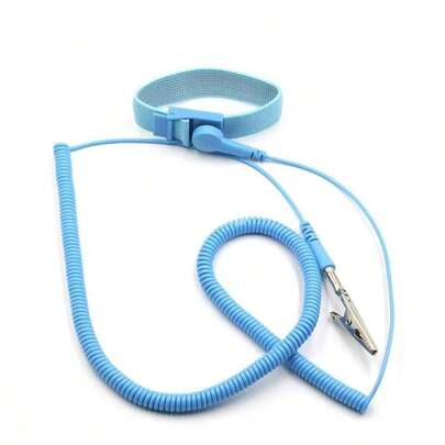 1.8M ESD Anti Static Wrist Strap, Adjustable Anti-Static Wristband With Alligator Clip, Corded Static Discharge Bracelet For Electronics Repair, Workshop, Lab