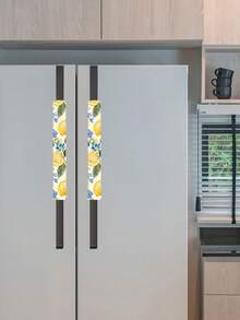 2 piezas de guantes de refrigerador impresos con mangos protectores anti-manchas, regalo del Día de la Madre, decoración de dormitorio, jardín, decoración de cocina, verano, playa, artículos esenciales de viaje, decoración de habitación, suave, graduación - Multicolor - Ver 6