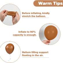 10 Zoll neutrale Ballons, vintage Kaffeebraun, Beige & Weiß Latex Helium Ballons für Hochzeit, Herbst Baby-Shower, Thanksgiving, Cowboy Themen Geburtstags Dekoration - A-1 - Übersicht 7