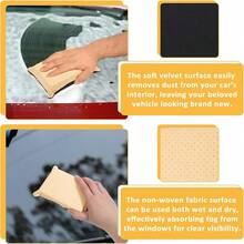 4 Pcs Windshield Defogger Sponge, Absorbent Car Window Cleaner, Auto Glass Windshield Defogger Sponge For Fog And Steam Removal - A - View 7