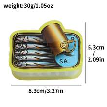 1PC A Fun Hair Claw Shaped Like A Sardine Can, A Hair Accessory Full Of Vintage And Creative Vibes,Travel,Birthday - Multicolor - View 12