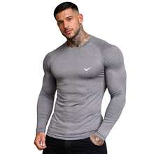 Thermal Shirt Second Skin T-Shirt UV Protection Compression Cold Heat Men's Blouse - Grey - View 7