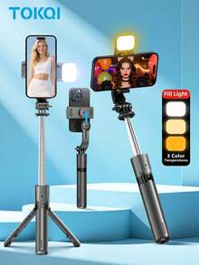 Selfie Stick Tripod, Portable & Telescopic, Extendable Selfie Stick Tripod With Wireless Remote And Tripod Stand, Lightweight And Compact, Compatible With Various Device Models. - Multicolor - View 2