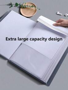 Transparent Sleeve File Folder With Snap Closure Document Bag, Multi-Color Storage Notebook, A4 Multi-Layer Sleeve Bag, Multi-Size Refillable Binder, Waterproof, Comfortable Touch, Study File Bag, Exam Paper Folder, Fashionable Design, Large Capacity Sorting Storage Bag, Contract And Receipt Organizer Bag - Multicolor - View 5