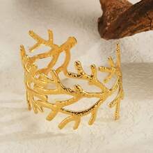 1pc Fashionable Elegant Vintage Personalized Tree Branch Design Open Bangle Bracelet Suitable For Women Daily Wear - Multicolor - View 4