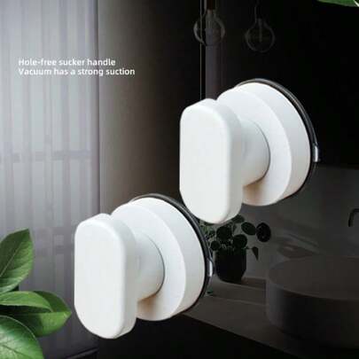 Koreanischer Stil Saugnapf Türgriff Mehrzweck Tür und Fenster Saugnapf Griff Toilettendeckel Öffner Zuhause Schranktür Kunststoffgriff Badezimmer Badezimmertür Schiebetür Glastür Kühlschrankschrank Saugnapfgriff