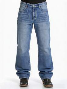 Quần jeans dáng rộng tối giản, kiểu dáng công sở thường ngày, đa năng, phù hợp cho đi làm, dự tiệc và mặc đi làm. - Màu xanh lam - Xem 2