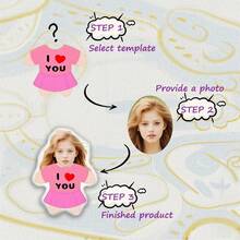 Personalized Face Pillow, Pink Dress, "I Love You" Custom Throw Pillow, Unique And Fun. Suitable For Father's Day, Mother's Day, Halloween, Christmas, Christmas Eve, Valentine's Day, Birthday, Anniversary, Thanksgiving And Other Occasions. - Multicolor - View 3