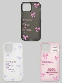 3件套宗教文字蝴蝶手机壳，多巴胺柔和蝴蝶和圣经经文元素，兼容 17 Pro Max/ 17/ 17 Pro/ 11/ 15/ 15 Pro Max/ 14/ 14 Pro/ 14 Pro Max/ 15 Plus/ 14 Plus/ 13 Pro Max/ 16 Pro/ 16 Plus/ Air/ 16 Pro Max - 彩色 - 查看 19