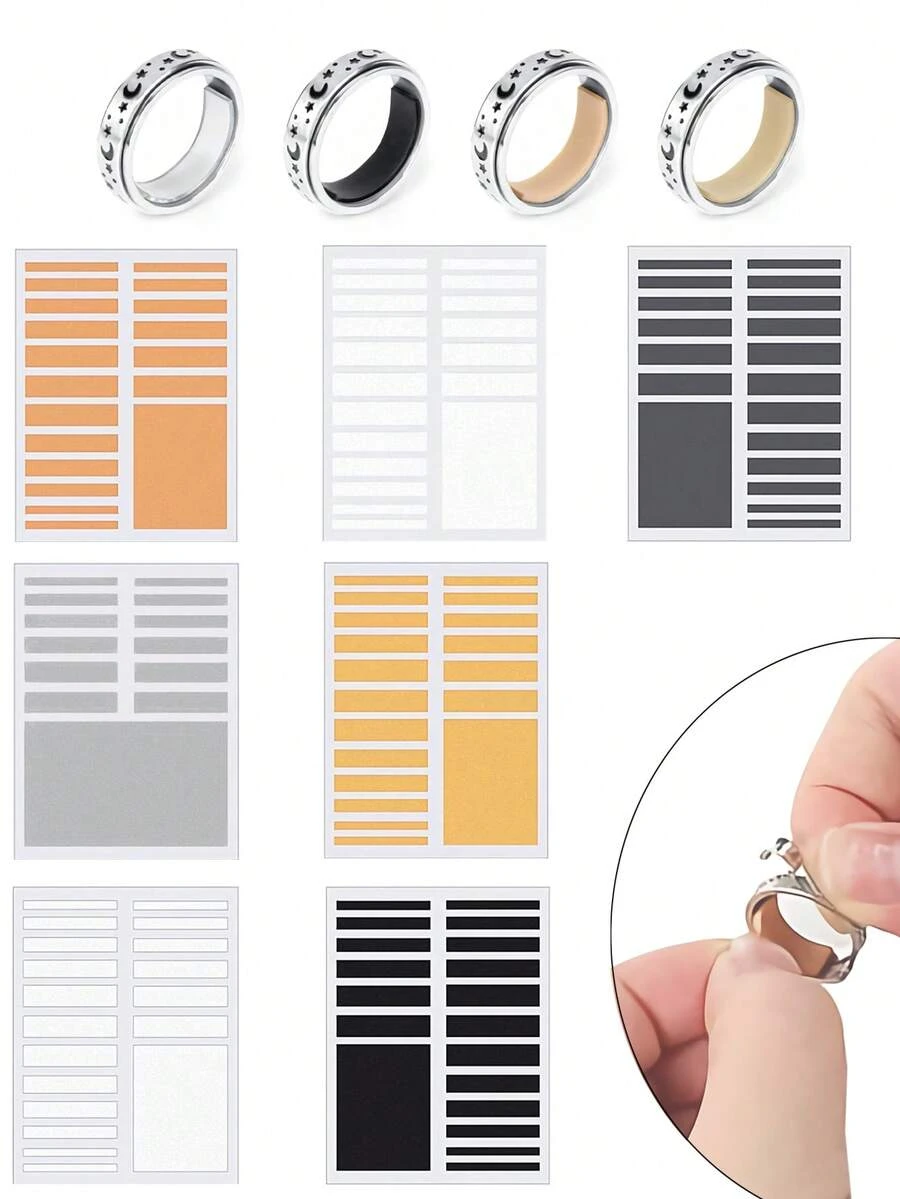 Ring Sizer Adjuster Stickers, 7 Colors Ring Sizer Adjuster Stickers For Loose Rings, Soft Invisible Guards Resizer Sizer Adjuster Spacer Stickers - Soft Cushion Ring Sticker - View 1