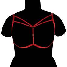 Bộ đồ lót gợi cảm phong cách Gothic có thể điều chỉnh, bao gồm áo corset, dây nịt toàn thân, quần lót và thắt lưng, thích hợp cho trang phục đi club và múa cột. - Nhiều màu - Xem 1