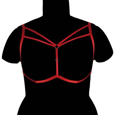 Bộ đồ lót gợi cảm phong cách Gothic có thể điều chỉnh, bao gồm áo corset, dây nịt toàn thân, quần lót và thắt lưng, thích hợp cho trang phục đi club và múa cột.
