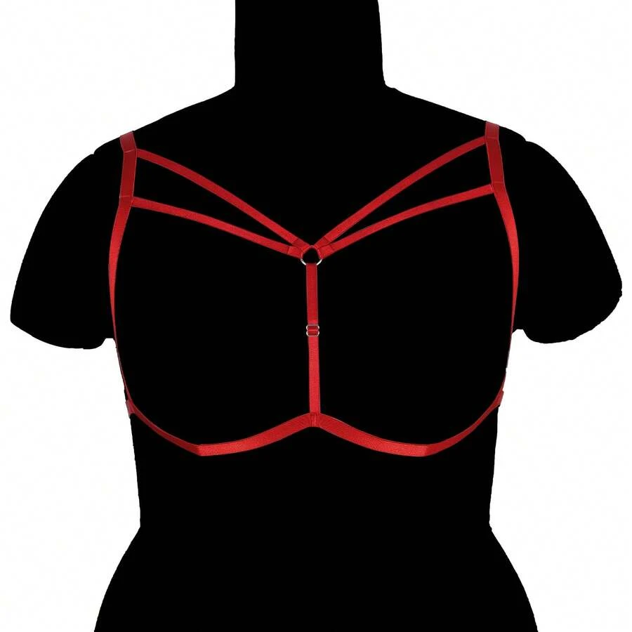 Bộ đồ lót gợi cảm phong cách Gothic có thể điều chỉnh, bao gồm áo corset, dây nịt toàn thân, quần lót và thắt lưng, thích hợp cho trang phục đi club và múa cột. - Nhiều màu - Xem 1