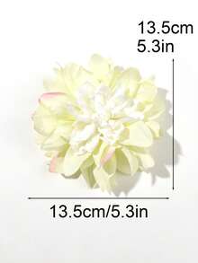 2件套春夏渐变橙色仿真3D牡丹花鸭嘴夹侧发夹，波西米亚优雅甜美海滩度假装扮配饰，时尚派对发夹头饰 - 彩色 - 查看 3