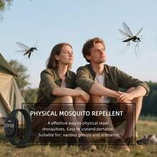 1pc Outdoor Sports Anti-Mosquito Bracelet, Physical Mosquito Repellent, Ultrasonic Mosquito Repellent, Living Room Leisure , Home Corridor Mosquito Repellent And Anti-Mosquito, Outdoor Camping Mosquito And Insect Repellent Device, Men's Anti-Static , Versatile Mosquito Repellent Watch, Repel Mosquitoes And Insects, Technology , Adjustable Size, Party Mosquito And Insect Repellent Device, Gift For Friends - Black - View 4