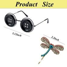 This Set Of Button Glasses, Keychains And Anime Character Costume Accessories Is Perfect For Halloween And Christmas - Multicolor - View 3