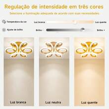 Modern LED Ceiling Light / Chandelier For Hallway, Living Room, Bedroom And Kitchen - 金色 - 查看 4