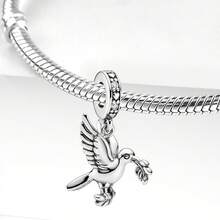 1pc Fashionable Pure Silver Cat & Fish Tank Pendant Beads, Suitable For Women Bracelet/Bangle DIY Jewelry Making And Daily Decoration, Girls Accessories - Beaded 2 - View 9