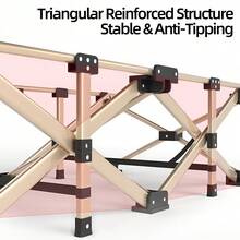 成人折叠露营床，便携式睡床带床垫，重型户外露营床带收纳袋，适用于家庭、办公室、露营、旅行、度假（最大承重500磅） - 灰色 - 查看 5