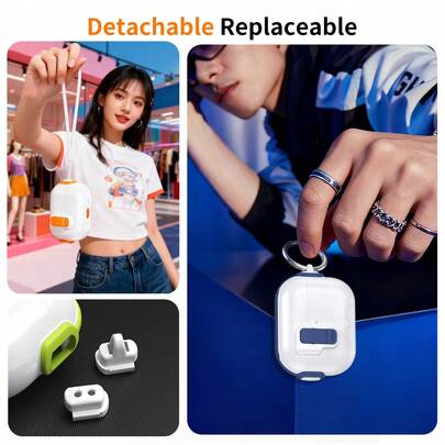 1 pieza Estuche de auriculares de dos colores + Gancho redondo + Correa para la muñeca, Adecuado para Airpods 4/Pro/Pro2/Pro3/3ra generación, Estuche protector de auriculares inalámbricos premium anti-caída, Diseño unisex para parejas