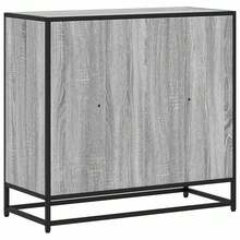 Grau Holzwerkstoff Bücherschrank 80,5x35x76cm Bibliothek Aufbewahrung Stauraum Buecher Dekoration Moderne Stabil Wohnzimmer Schlafzimmer Kueche Badezimmer Flur Diele Inneneinrichtung - Grau - Übersicht 6