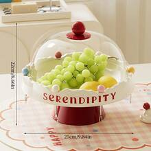 1Pc Multifunctional Plastic Fruit Plate With Draining Base, Reusable Fruit Tray Snack Storage,Suitable For Home Kitchen Living Room Party Wedding Decoration - Multicolor - View 15