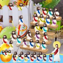 100 piezas Pequeñas figuras de Jesús, Miniaturas de Jesús a granel, Figuras de Jesús te ama, Juguetes de goma mini de Jesús del amor de Jesús para esconder y buscar, regalos de fiesta religiosa, regalos de la escuela dominical, , relleno de huevos de Pascua (colores vivos) - 100 piezas multicolor - Ver 5