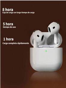 2026 New Air 4 White In Ear Headphones Wireless Bluetooth Earbuds For Android IOS With Ultra Long Battery Life High Fidelity Sound  Style Audifonos Bluetooh TWS Earbuds Ergonomic Design / Comfortable Fit Fitness / Yoga / Cycling - 白色 - 查看 9