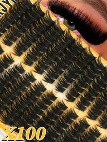 13 Rows Curl D DIY 208PCS Various Lengths Cluster Eye Lashes, Extensions Fluffy Volumized Individual False Eyelashes, Faux Mink Lashes, Resuablelash Clusters,Eyelash Clusters,Individual Eyelashes,Lashes,Fake Lashes - View 2