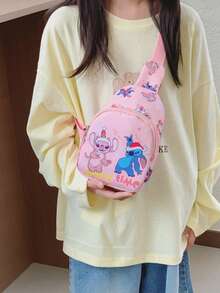 Disney Cartoon Fashion Waist Bag, Stitch Children's Bag, Cute Chest Bag, Mini Coin Purse, Sports Sling Bag, Boys & Girls Toy Bag, Multi-Purpose Storage Bag, Travel Bag - Multicolor - View 6
