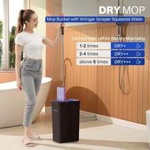 JOYMOOP 13-Inch Flat Mop Head With Microfiber Mop Pad Replacement - Black &Amp; Red, 1 Pack - ColorA - 查看 6