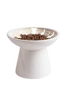 Bát ăn cho mèo bằng gốm sứ cao 6,2 inch, thiết kế nông giúp bảo vệ râu mèo, không chứa chì và cadmium, cao 5 inch, thích hợp cho việc cho mèo ăn. - 350ml - Xem 9