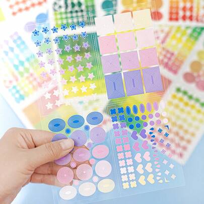 1 Sheet Deco Cut-Out Stickers, Pre-Cut For Easy Peeling And Use, Decorative Stickers For Envelopes, Greeting Cards, Cups, Luggage, Diaries, Magazines, Planners, Scrapbooks, Gifts For Friends, Birthday, Holidays, School Supplies, Crafts, Back To School, Birthday Parties, Stationery Decor