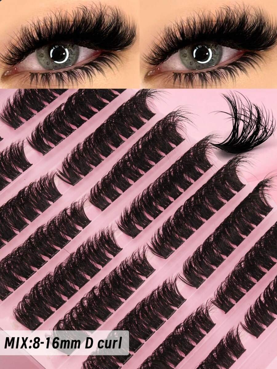 160 dụng cụ uốn mi tự làm, kết hợp với mi thật, giúp mi dài và dày hơn, uốn từng sợi, mi dài và mỏng, mi dài kiểu hoạt hình, phù hợp cho người mới bắt đầu tự làm tại nhà. 200 sợi mi giả siêu dày, bó mi số lượng lớn, bó mi, mi đơn, mi giả. - Xem 1