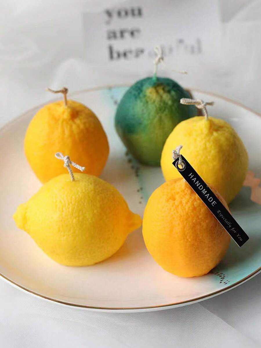 Khuôn silicon hình quả chanh để tự làm đồ thủ công mỹ nghệ bằng thạch cao có mùi thơm. - Chanh mô phỏng - Xem 1