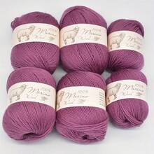 【柔软美利奴羊毛线】6卷100%美利奴羊毛线 | 柔软舒适，适合编织毛衣、围巾、帽子、工艺品 - 总重500克/1.1磅 - A - 查看 5