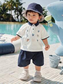 Balabala 2pcs/Set Trang phục phong cách đường phố thời trang cho bé trai, chất liệu mềm & thoáng khí, 2026 - Benbai - Xem 4