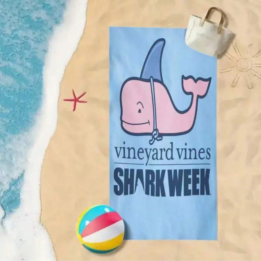 Khăn tắm biển Vineyard Vines Creative Brainwave sợi siêu mịn, nhanh khô, siêu mềm, thiết kế chắc chắn, thích hợp sử dụng ở bãi biển và hồ bơi. - 1 - Xem 1