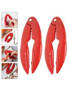 1 buc clemă din plastic în formă de crab. Ustensile de bucătărie, clemă de nuci, gadget de bucătărie, cracker pentru crab și homar, mașina de spălat vase, ușor de curățat, potrivit pentru reuniuni de familie și petreceri cu fructe de mare, design compact și confortabil, perfect pentru iubitorii de fructe de mare. Practic. Instrument pentru fructe de mare, elegant și funcțional. - Vizualizare 3