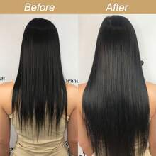 Brazilian Clips In One Piece Hair Extension Natural Straight Remy Human Hair Invisible Seamless Clip In Straight One Piece - Natural Black - View 6