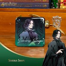 Harry Potter 1枚魔法斗篷系列铁皮徽章，哈利、赫敏、斯内普、马尔福、罗恩等魔法世界人物场景收藏徽章，复古方形徽章，金属别针，粉丝周边 - 彩色 - 查看 14