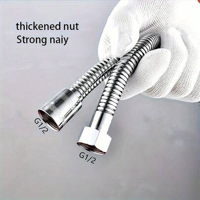 Manguera de ducha de alta presión resistente a explosiones de 1,5 m/2 m, interfaz universal G1/2, manguera de ducha flexible extensible, conveniente para la instalación y el uso, accesorios de baño