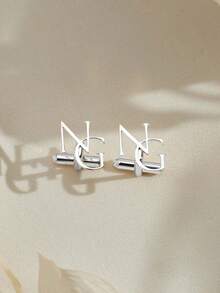 Personalized Cufflinks Customized For The Groom's Wedding - Father's Day Gift For Brothers - First Letter Cufflinks For The Groom's Gift - Multicolor - View 15