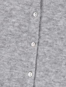 Long Sleeve Ribbed Knit Cropped Cardigan For Women, Button Down Crop Top For Street Style & Layering Outfits,Women Sports Jackets,Spring Outfits For Women,Summer Outfits For Women,Summer Clothes,Beachwear,Vacation Outfits Women,Vacation Essentials - 灰色 - 查看 9