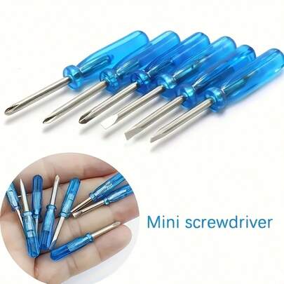 Bộ 8 tua vít mini, thích hợp để sửa chữa đồ chơi và các dự án DIY - Bao gồm tua vít đầu dẹt siêu nhỏ 2mm và các loại tua vít khác, được thiết kế cho người đam mê và thực hành thủ công (không cần điện).