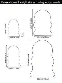 1 pieza Alfombra de estilo minimalista moderno de lana sintética con forma irregular, alfombra tejida suave y esponjosa, fácil de limpiar y almacenar, adecuada para sala de estar, dormitorio, silla, sofá, mesita de noche, tocador, decoración del hogar, estilo Ins, para todo el año - Blanco - Ver 2