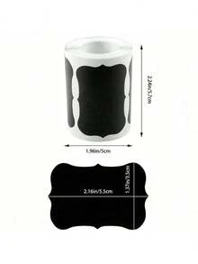 1/3 Roll (120 Labels Per Roll) Reusable Waterproof Black Chalkboard Glass Jar Labels, Wavy Labels Suitable For Kitchen And Pantry Organization, Great For Containers, Jars, Spices And Food Storage - Multicolor - View 14