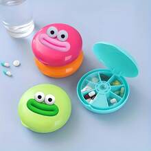 Colorful Seven-Compartment Portable Capsule Storage Box - Sausage-Shaped Sealed Compartment Organizer, Suitable For Jewelry, Beads, And Small Items, Essential Travel Organizer |   Fun Design |   Firmly Closed - 1 Item - Green - View 5